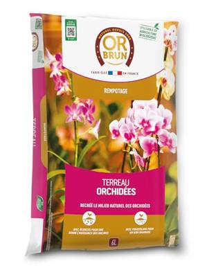 Orchideeëngrond - BRUIN GOUD - OBRTORC6U - 6L - Bevordert de groei Orchideeëngrond - BRUIN GOUD - OBRTORC6U - 6L - Bevordert de groei