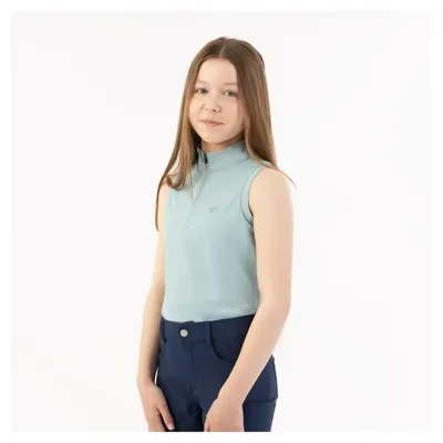 BR Eevolv Kyona Half Zipp sleeveless Shirt lichtblauw maat:164