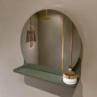 MONDIAZ SPOT spiegel rond 40cm met Spiegelplanchet kleur Army. - thumbnail