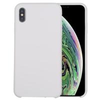 Four Corners Full Coverage Liquid Silicone Protective Case Back Cover for iPhone XS Max(White) - thumbnail