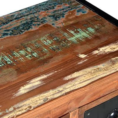 Wijnrek voor 16 flessen massief gerecycled hout Wijnrek voor 16 flessen massief gerecycled hout