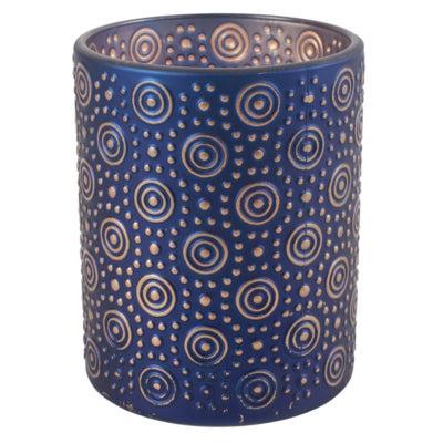 Countryfield theelichthouder hailey l blauw 12.5 cm | 12 stuks