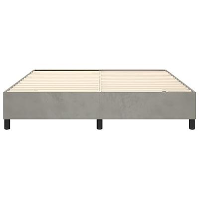 Boxspringframe fluweel lichtgrijs 200x200 cm