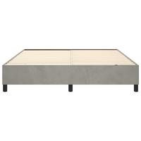 Boxspringframe fluweel lichtgrijs 200x200 cm - thumbnail