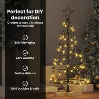 Kerst Cone Boom met standaard Zwart 90 cm Staal - thumbnail