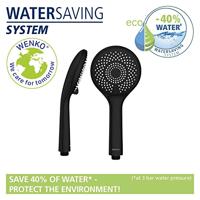 Wenko Doucheset Watersaving (Zwart) - thumbnail