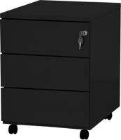 Mobiele ladenblok, 3 laden, antraciet - thumbnail