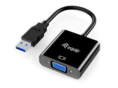 Equip 133384 usb 3.0 to vga adapter, 1080p, usb 3.2 gen 1, usb type-a, vga (d-sub) output