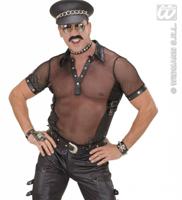 Net T-shirt zwart man - thumbnail