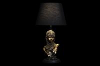 Bureaulamp DKD Home Decor Zwart Gouden Polyester Hars Afrikaanse (31 x 31 x 58 cm) - thumbnail