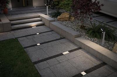 Paulmann 93774 Cube Inbouwlamp op zonne-energie Energielabel: G (A - G) 0.24 W Warmwit RVS, Helder - thumbnail