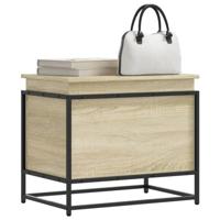 Opbergbox met deksel 60x40x51,5 cm bewerkt hout sonoma eiken - thumbnail