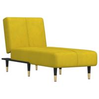 Chaise longue fluweel geel - thumbnail