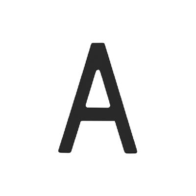 Intersteel | Huisletter A | 100mm | RVS/Mat Zwart