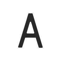 Intersteel | Huisletter A | 100mm | RVS/Mat Zwart - thumbnail