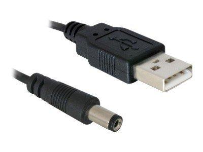 Delock 82197 USB-stroomkabel USB-A stekker, DC-stekker 5,5 mm 1.00 m Zwart Delock 82197 USB-stroomkabel USB-A stekker, DC-stekker 5,5 mm 1.00 m Zwart
