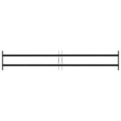 Raam Rooster Zwart 176 x 30 cm Gepoedercoat staal