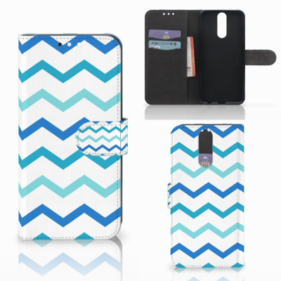 Huawei Mate 10 Lite Telefoon Hoesje Zigzag Blauw Huawei Mate 10 Lite Telefoon Hoesje Zigzag Blauw