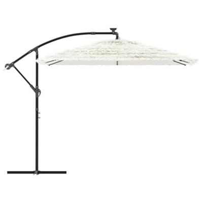 VidaXL Parasol met stalen paal 269x269x235 cm wit VidaXL Parasol met stalen paal 269x269x235 cm wit