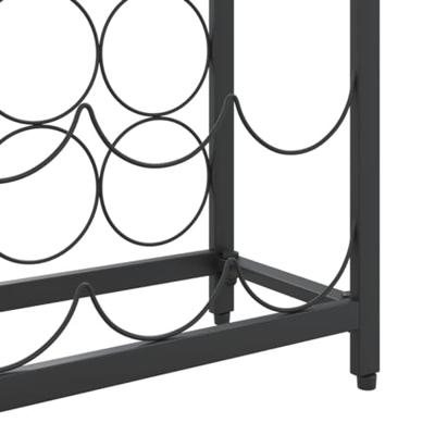 Wijnrek voor 57 flessen 34x18x200 cm smeedijzer zwart