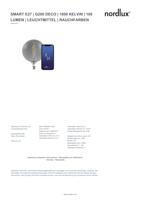 G200 Rookglas Smart Led lamp E27 fitting 20 cm - thumbnail