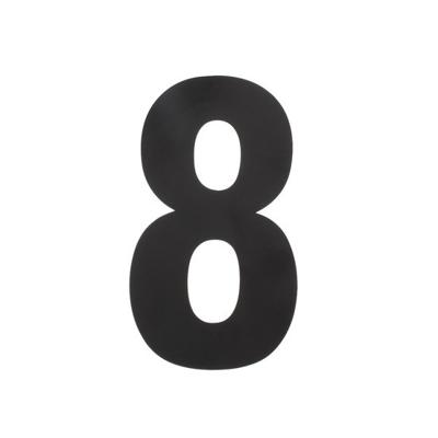 Huisnummer 8 XL hoogte 300mm rvs/mat zwart Huisnummer 8 XL hoogte 300mm rvs/mat zwart