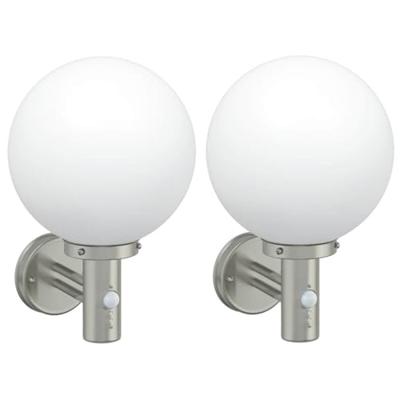 VidaXL Buiten wandlamp 2 pcs zilver 28 x 25 x 38 cm