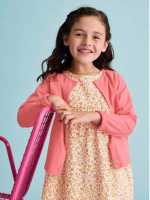 Set jurk + cardigan voor meisje rozen