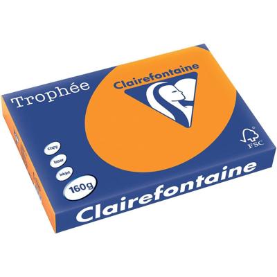Clairefontaine Trophée Intens, gekleurd papier, A3, 160 g, 250 vel, feloranje