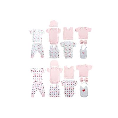 Kledingset DKD Home Decor Wit Roze (2 Stuks) Katoen 0-6 Maanden
