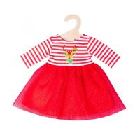 Heless Kerstjurk met haarband rendier, maat 28-35 cm - thumbnail