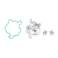 Nellie's Choice • rowan cutting die & clear stamp konijn 4st. - thumbnail