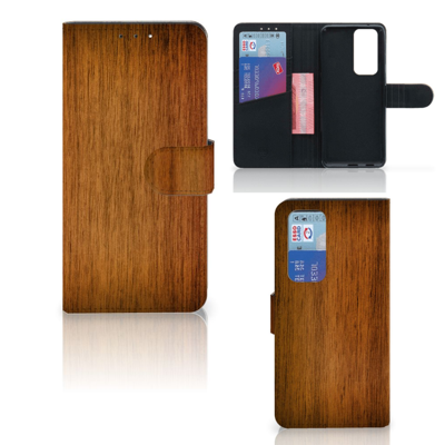 OPPO Find X3 Neo 5G | Book Style Case | Donker Hout