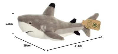 Eco Nation Pluchen knuffel - haai - 38 cm