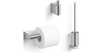ZACK Atore toilet accessoireset 3-in-1 geborsteld RVS ZACK Atore toilet accessoireset 3-in-1 geborsteld RVS