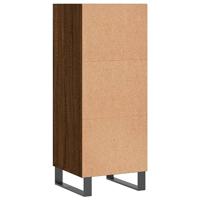 Dressoir 34,5x32,5x90 cm bewerkt hout bruineikenkleurig - thumbnail