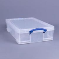 Opbergbox ru 33ltr 710x440x165mm transp wit - thumbnail