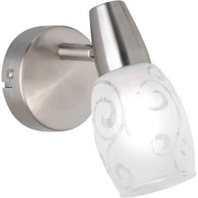 LED Wandspot - Wandverlichting - Trion Kalora - E14 Fitting - 1-lichts - Rond - Mat Nikkel - Aluminium