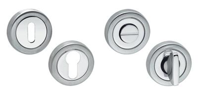 Sleutelrozet paar rond rvs mat/glans