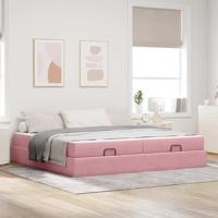 Bedframe Roze 200 x 200 cm Fluweel - thumbnail