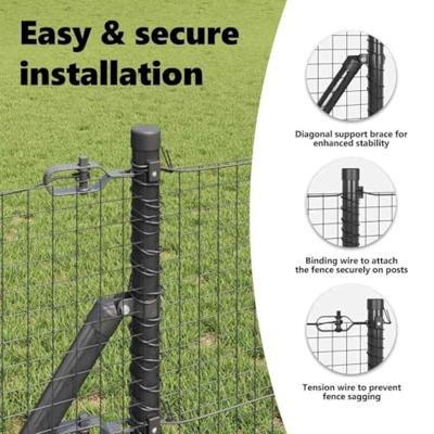 VidaXL Afrasteringspaal grijs 25 x 0,4 m (25 x 25 mm gaas)