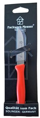 Diggers Keukenmes | 18 cm | Kunstof Handvat | Recht | RVS | Rood Handvat - DIG500