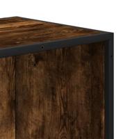 Boekenkast 60x35x76 cm bewerkt hout gerookt eikenkleurig - thumbnail