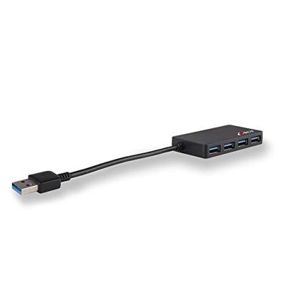 NGS USB IHUB 3.0 - USB 3.0 Hub met 4 Ooorten, High Speed Transmission tot 5 Gbps, Compatibel met USB 1.1, 2.0 en 3.0, Plug&Play, Klein en Lichtgewicht, 7.7 x 4.2 x 1.2 cm, Kleur Zwart