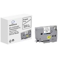 Labeltape Renkforce RF-LT-BTZe221 Compatibel vervangt Brother TZe-221 9 mm Tapekleur: Wit Tekstkleur: Zwart 8 m - thumbnail