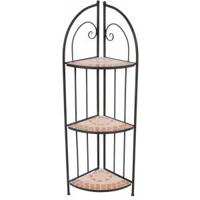 Plantenstandaard Etagere driehoek rek mozaiek - 3 laags - thumbnail