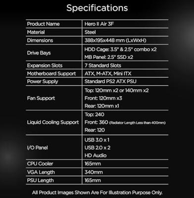 ATX Semi-toren BehuizingXIGMATEK Hero II Air