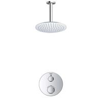 Grohe - Adema Rise Regendoucheset - Inbouw - 1 functie - met Adema Rise hoofddouche 20cm - plafondarm 20cm - Grohe Grohtherm inbouwthermostaat - chroom SW236914 sw105953 SW696254 SW377830 - thumbnail