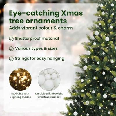 Kunstkerstboom met scharnier 300 LEDs Groen 240 cm PVC en PE