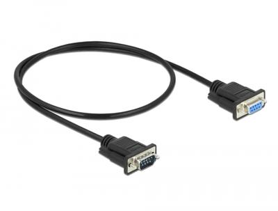 Delock Aansluitkabel Serieel [1x RS232-stekker - 1x RS232-bus] 0.5 m Zwart - thumbnail
